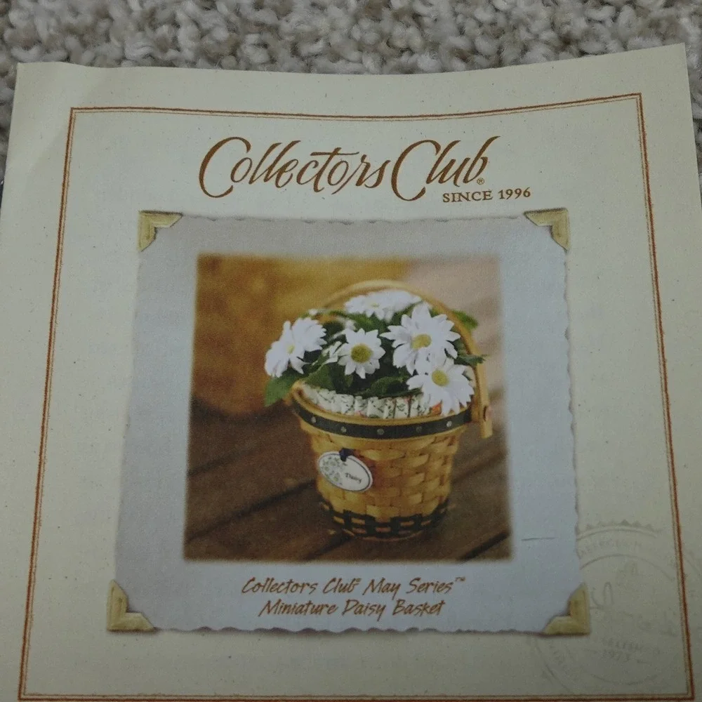 Longaberger‎ 2006 Collectors Club May Series Miniature Daisy Basket Set Retired